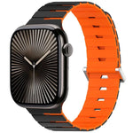 Melodica-Style Magnetic Dual-Color Silicone Watch Band, For Apple Watch 46mm / 49mm / 45mm / 44mm, For Apple Watch 42mm / 41mm / 40mm / 38mm