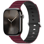 Melodica-Style Magnetic Dual-Color Silicone Watch Band, For Apple Watch 46mm / 49mm / 45mm / 44mm, For Apple Watch 42mm / 41mm / 40mm / 38mm