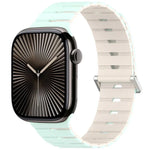Melodica-Style Magnetic Dual-Color Silicone Watch Band, For Apple Watch 46mm / 49mm / 45mm / 44mm, For Apple Watch 42mm / 41mm / 40mm / 38mm