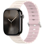 Melodica-Style Magnetic Dual-Color Silicone Watch Band, For Apple Watch 46mm / 49mm / 45mm / 44mm, For Apple Watch 42mm / 41mm / 40mm / 38mm
