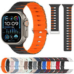 Melodica-Style Magnetic Dual-Color Silicone Watch Band, For Apple Watch 46mm / 49mm / 45mm / 44mm, For Apple Watch 42mm / 41mm / 40mm / 38mm