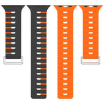Melodica-Style Magnetic Dual-Color Silicone Watch Band, For Apple Watch 46mm / 49mm / 45mm / 44mm, For Apple Watch 42mm / 41mm / 40mm / 38mm