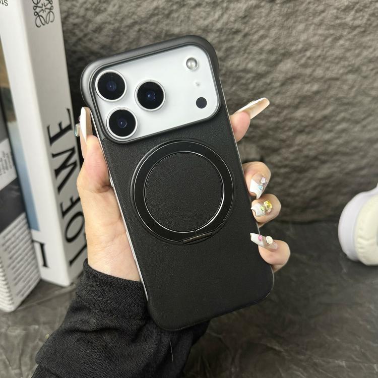 Coque de Téléphone sans Cadre en Cuir-Peau PC avec Support MagSafe, Pour iPhone 17 Pro Max, Pour iPhone 17 Pro, Pour iPhone 17, Pour iPhone Air, Pour iPhone 16 Pro Max, Pour iPhone 16 Pro