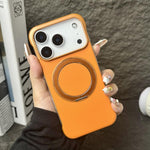 Coque de Téléphone sans Cadre en Cuir-Peau PC avec Support MagSafe, Pour iPhone 17 Pro Max, Pour iPhone 17 Pro, Pour iPhone 17, Pour iPhone Air, Pour iPhone 16 Pro Max, Pour iPhone 16 Pro