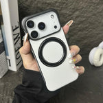 Coque de Téléphone sans Cadre en Cuir-Peau PC avec Support MagSafe, Pour iPhone 17 Pro Max, Pour iPhone 17 Pro, Pour iPhone 17, Pour iPhone Air, Pour iPhone 16 Pro Max, Pour iPhone 16 Pro