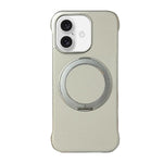 Coque de Téléphone sans Cadre en Cuir-Peau PC avec Support MagSafe, Pour iPhone 17 Pro Max, Pour iPhone 17 Pro, Pour iPhone 17, Pour iPhone Air, Pour iPhone 16 Pro Max, Pour iPhone 16 Pro