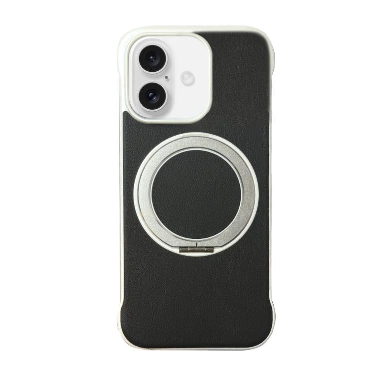 Coque de Téléphone sans Cadre en Cuir-Peau PC avec Support MagSafe, Pour iPhone 17 Pro Max, Pour iPhone 17 Pro, Pour iPhone 17, Pour iPhone Air, Pour iPhone 16 Pro Max, Pour iPhone 16 Pro