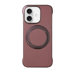 Coque de Téléphone sans Cadre en Cuir-Peau PC avec Support MagSafe, Pour iPhone 17 Pro Max, Pour iPhone 17 Pro, Pour iPhone 17, Pour iPhone Air, Pour iPhone 16 Pro Max, Pour iPhone 16 Pro