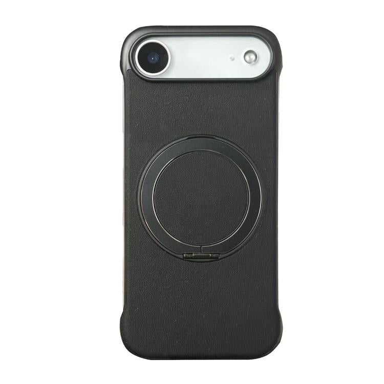 Coque de Téléphone sans Cadre en Cuir-Peau PC avec Support MagSafe, Pour iPhone 17 Pro Max, Pour iPhone 17 Pro, Pour iPhone 17, Pour iPhone Air, Pour iPhone 16 Pro Max, Pour iPhone 16 Pro