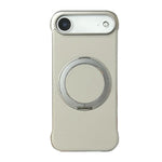 Coque de Téléphone sans Cadre en Cuir-Peau PC avec Support MagSafe, Pour iPhone 17 Pro Max, Pour iPhone 17 Pro, Pour iPhone 17, Pour iPhone Air, Pour iPhone 16 Pro Max, Pour iPhone 16 Pro