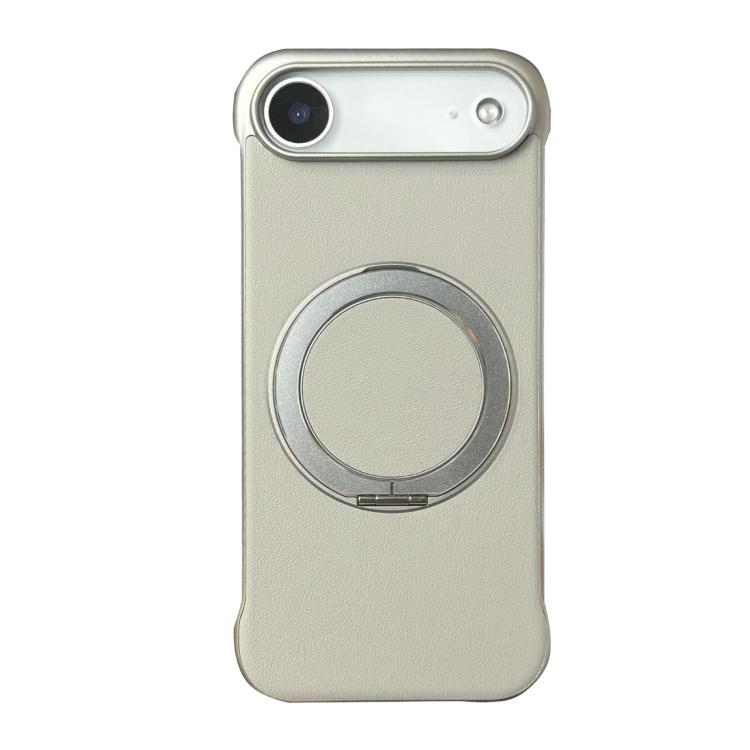 Coque de Téléphone sans Cadre en Cuir-Peau PC avec Support MagSafe, Pour iPhone 17 Pro Max, Pour iPhone 17 Pro, Pour iPhone 17, Pour iPhone Air, Pour iPhone 16 Pro Max, Pour iPhone 16 Pro