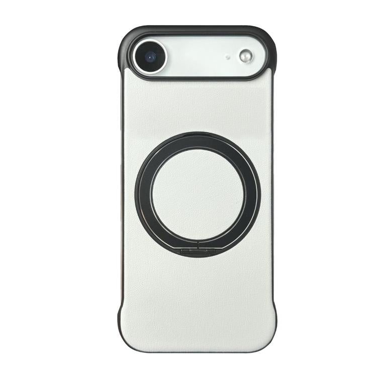 Coque de Téléphone sans Cadre en Cuir-Peau PC avec Support MagSafe, Pour iPhone 17 Pro Max, Pour iPhone 17 Pro, Pour iPhone 17, Pour iPhone Air, Pour iPhone 16 Pro Max, Pour iPhone 16 Pro