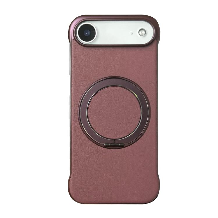 Coque de Téléphone sans Cadre en Cuir-Peau PC avec Support MagSafe, Pour iPhone 17 Pro Max, Pour iPhone 17 Pro, Pour iPhone 17, Pour iPhone Air, Pour iPhone 16 Pro Max, Pour iPhone 16 Pro