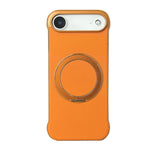 Coque de Téléphone sans Cadre en Cuir-Peau PC avec Support MagSafe, Pour iPhone 17 Pro Max, Pour iPhone 17 Pro, Pour iPhone 17, Pour iPhone Air, Pour iPhone 16 Pro Max, Pour iPhone 16 Pro