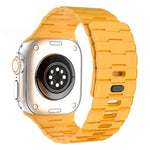 Bracelet de montre magnétique en silicone à une seule goupille, orné d'un motif de cheval, pour Apple Watch 46 mm / 49 mm / 45 mm / 44 mm