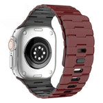 Bracelet de montre magnétique en silicone à une seule goupille, orné d'un motif de cheval, pour Apple Watch 46 mm / 49 mm / 45 mm / 44 mm