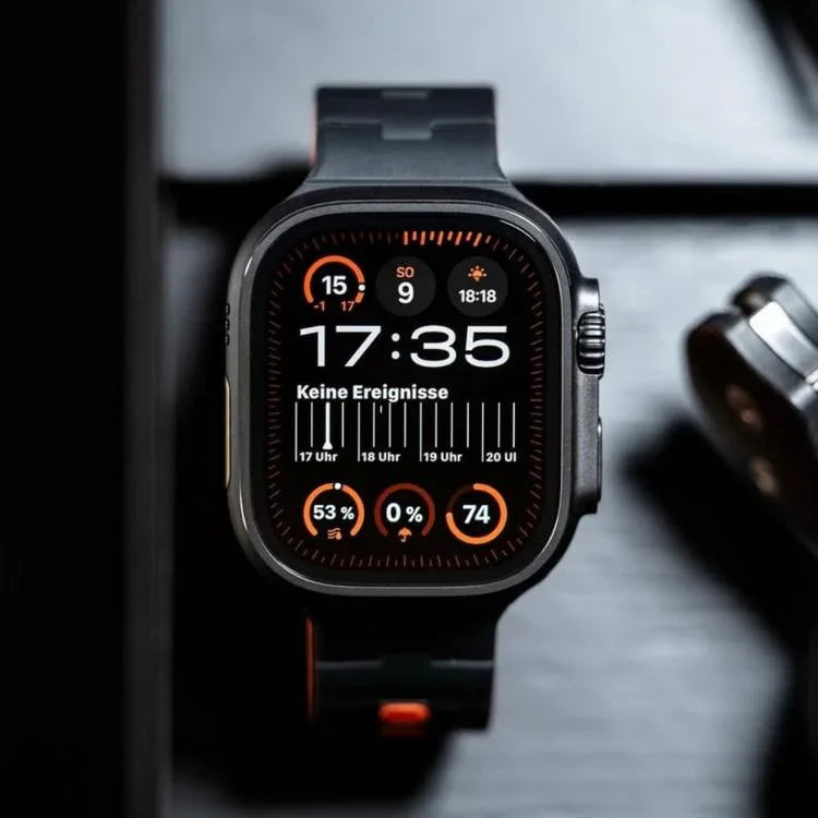 Bracelet de montre magnétique en silicone à une seule goupille, orné d'un motif de cheval, pour Apple Watch 46 mm / 49 mm / 45 mm / 44 mm