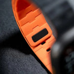 Bracelet de montre magnétique en silicone à une seule goupille, orné d'un motif de cheval, pour Apple Watch 46 mm / 49 mm / 45 mm / 44 mm