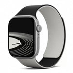 Bracelet de montre magnétique en silicone texturé litchi bicolore, compatible avec Apple Watch 46 mm / 49 mm / 45 mm / 44 mm et Apple Watch 42 mm / 41 mm / 40 mm / 38 mm.