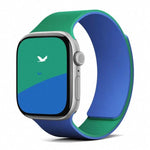 Bracelet de montre magnétique en silicone texturé litchi bicolore, compatible avec Apple Watch 46 mm / 49 mm / 45 mm / 44 mm et Apple Watch 42 mm / 41 mm / 40 mm / 38 mm.