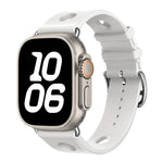 Bracelet de montre en silicone à boucle échelle, compatible avec Apple Watch 46 mm / 49 mm / 45 mm / 44 mm et Apple Watch 42 mm / 41 mm / 40 mm / 38 mm.