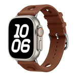 Bracelet de montre en silicone à boucle échelle, compatible avec Apple Watch 46 mm / 49 mm / 45 mm / 44 mm et Apple Watch 42 mm / 41 mm / 40 mm / 38 mm.