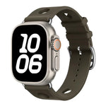 Bracelet de montre en silicone à boucle échelle, compatible avec Apple Watch 46 mm / 49 mm / 45 mm / 44 mm et Apple Watch 42 mm / 41 mm / 40 mm / 38 mm.