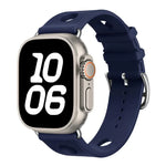 Bracelet de montre en silicone à boucle échelle, compatible avec Apple Watch 46 mm / 49 mm / 45 mm / 44 mm et Apple Watch 42 mm / 41 mm / 40 mm / 38 mm.
