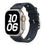 Bracelet de montre en silicone à boucle échelle, compatible avec Apple Watch 46 mm / 49 mm / 45 mm / 44 mm et Apple Watch 42 mm / 41 mm / 40 mm / 38 mm.