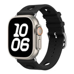 Bracelet de montre en silicone à boucle échelle, compatible avec Apple Watch 46 mm / 49 mm / 45 mm / 44 mm et Apple Watch 42 mm / 41 mm / 40 mm / 38 mm.