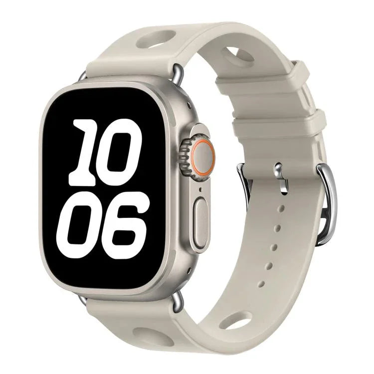 Bracelet de montre en silicone à boucle échelle, compatible avec Apple Watch 46 mm / 49 mm / 45 mm / 44 mm et Apple Watch 42 mm / 41 mm / 40 mm / 38 mm.