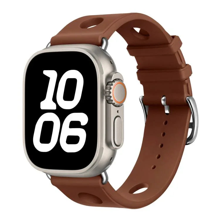 Bracelet de montre en silicone à boucle échelle, compatible avec Apple Watch 46 mm / 49 mm / 45 mm / 44 mm et Apple Watch 42 mm / 41 mm / 40 mm / 38 mm.