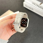Bracelet de montre en silicone à boucle échelle, compatible avec Apple Watch 46 mm / 49 mm / 45 mm / 44 mm et Apple Watch 42 mm / 41 mm / 40 mm / 38 mm.