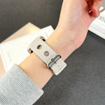 Bracelet de montre en silicone à boucle échelle, compatible avec Apple Watch 46 mm / 49 mm / 45 mm / 44 mm et Apple Watch 42 mm / 41 mm / 40 mm / 38 mm.