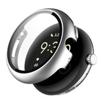 ENKAY Hat-Prince Film de protection en verre trempé à couverture intégrale avec coque de protection en PC intégrée, pour Google Pixel Watch 4 45mm, Pour Google Pixel Watch 4 41mm