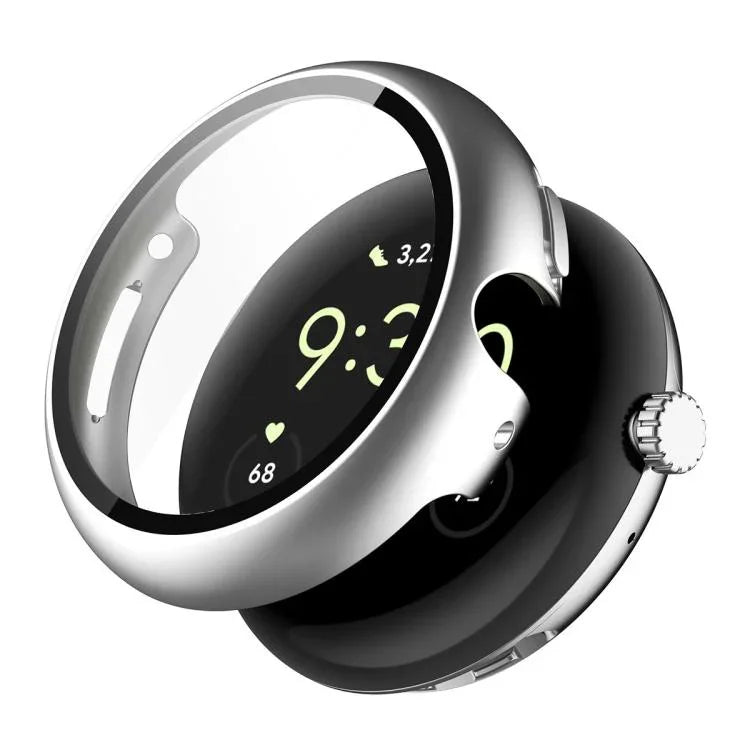 ENKAY Hat-Prince Film de protection en verre trempé à couverture intégrale avec coque de protection en PC intégrée, pour Google Pixel Watch 4 45mm, Pour Google Pixel Watch 4 41mm