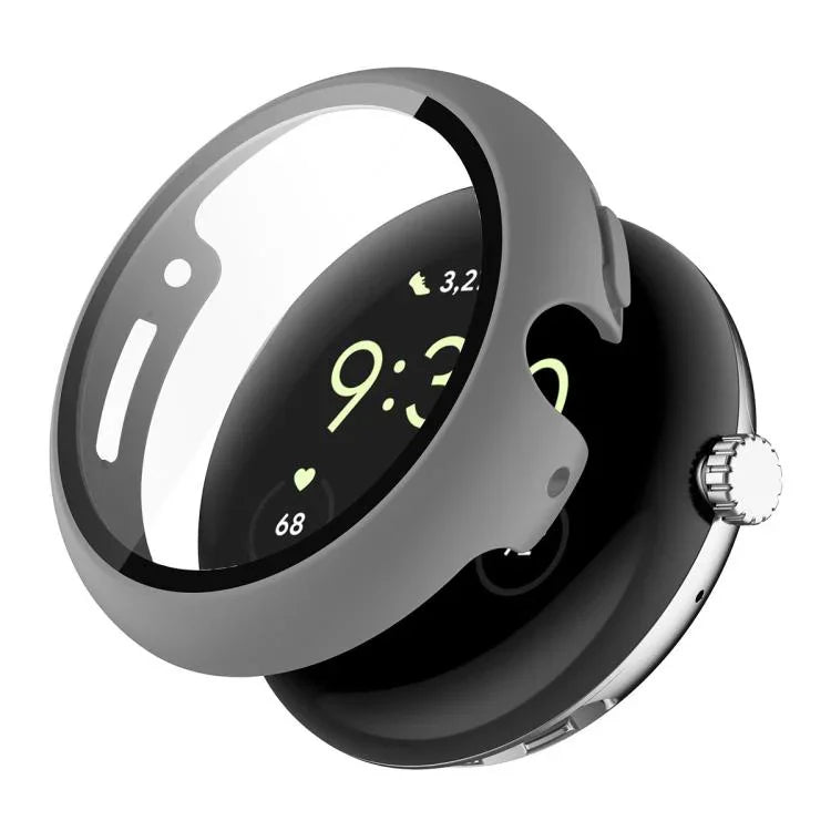 ENKAY Hat-Prince Film de protection en verre trempé à couverture intégrale avec coque de protection en PC intégrée, pour Google Pixel Watch 4 45mm, Pour Google Pixel Watch 4 41mm