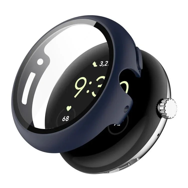ENKAY Hat-Prince Film de protection en verre trempé à couverture intégrale avec coque de protection en PC intégrée, pour Google Pixel Watch 4 45mm, Pour Google Pixel Watch 4 41mm