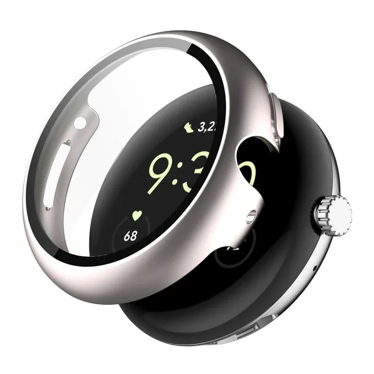 ENKAY Hat-Prince Film de protection en verre trempé à couverture intégrale avec coque de protection en PC intégrée, pour Google Pixel Watch 4 45mm, Pour Google Pixel Watch 4 41mm