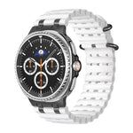 Bracelet de montre en silicone noir avec boucle en anneau et trous respirants Ocean, pour Samsung Galaxy Watch8 / Watch8 Classic