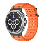 Bracelet de montre en silicone noir avec boucle en anneau et trous respirants Ocean, pour Samsung Galaxy Watch8 / Watch8 Classic