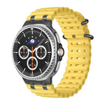 Bracelet de montre en silicone noir avec boucle en anneau et trous respirants Ocean, pour Samsung Galaxy Watch8 / Watch8 Classic