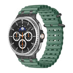 Bracelet de montre en silicone noir avec boucle en anneau et trous respirants Ocean, pour Samsung Galaxy Watch8 / Watch8 Classic