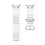 Bracelet de montre en silicone Ocean Breathable Holes avec boucle en anneau argenté, pour Samsung Galaxy Watch8 / Watch8 Classic