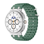 Bracelet de montre en silicone Ocean Breathable Holes avec boucle en anneau argenté, pour Samsung Galaxy Watch8 / Watch8 Classic