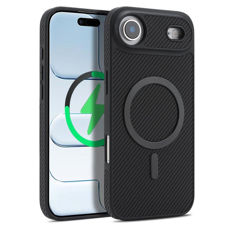 Coque de téléphone Kalebol en fibre de carbone MagSafe, Pour iPhone 17 Pro Max, Pour iPhone 17 Pro, Pour iPhone 17, Pour iPhone Air, Pour iPhone 16 Pro Max, Pour iPhone 16 Pro, Pour iPhone 16 Plus, Pour iPhone 16