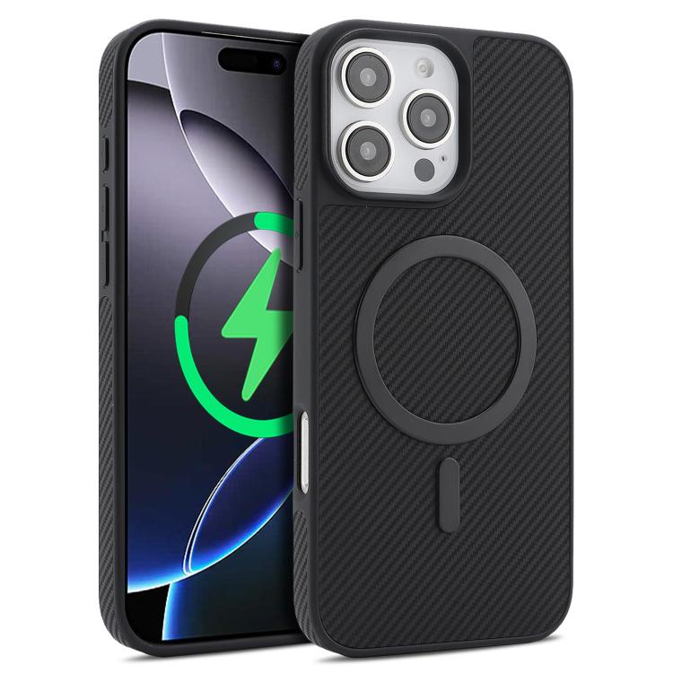 Coque de téléphone Kalebol en fibre de carbone MagSafe, Pour iPhone 17 Pro Max, Pour iPhone 17 Pro, Pour iPhone 17, Pour iPhone Air, Pour iPhone 16 Pro Max, Pour iPhone 16 Pro, Pour iPhone 16 Plus, Pour iPhone 16