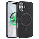 Coque de téléphone Kalebol en fibre de carbone MagSafe, Pour iPhone 17 Pro Max, Pour iPhone 17 Pro, Pour iPhone 17, Pour iPhone Air, Pour iPhone 16 Pro Max, Pour iPhone 16 Pro, Pour iPhone 16 Plus, Pour iPhone 16