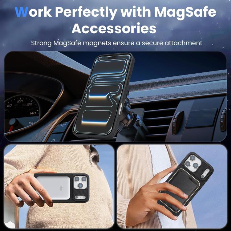Coque de téléphone Kalebol en fibre de carbone MagSafe, Pour iPhone 17 Pro Max, Pour iPhone 17 Pro, Pour iPhone 17, Pour iPhone Air, Pour iPhone 16 Pro Max, Pour iPhone 16 Pro, Pour iPhone 16 Plus, Pour iPhone 16