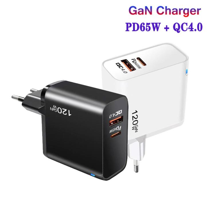 Chargeur TE-PD65 GaN PD 65W + QC4.0 USB Compatible avec tous les protocoles, prise EU